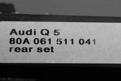 Audi Q5 SQ5 2017-on rear rubber floor mats set 80A061511 041