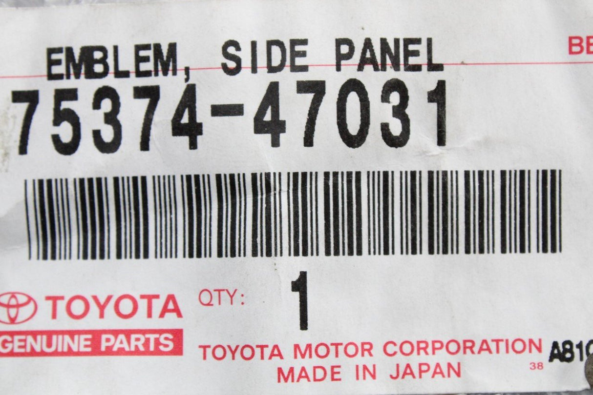 Toyota Hybrid side panel emblem 75374-47031