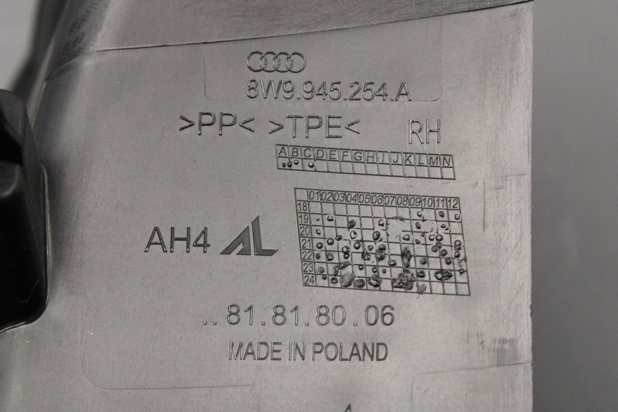 Audi A4 S4 RS4 Avant 2016-2025 tail light trim (rear outer right) 8W9945254A