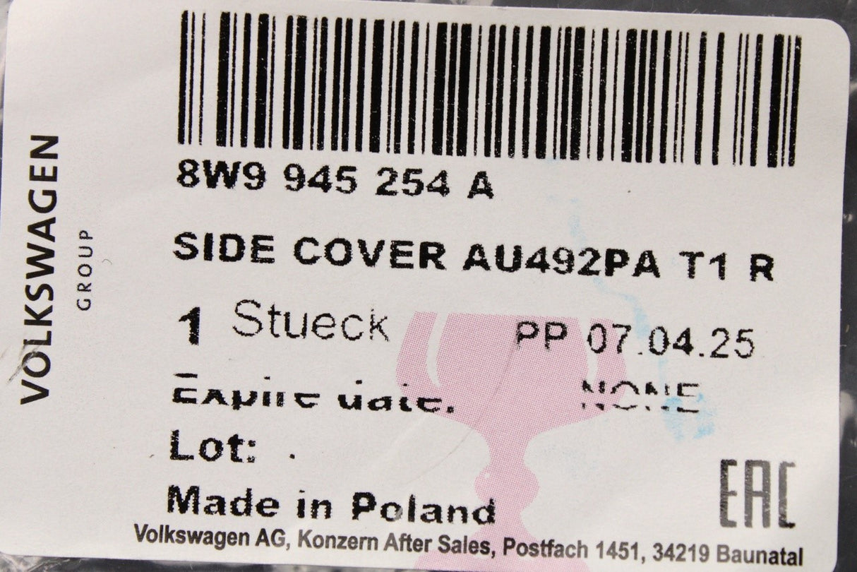 Audi A4 S4 RS4 Avant 2016-2025 tail light trim (rear outer right) 8W9945254A