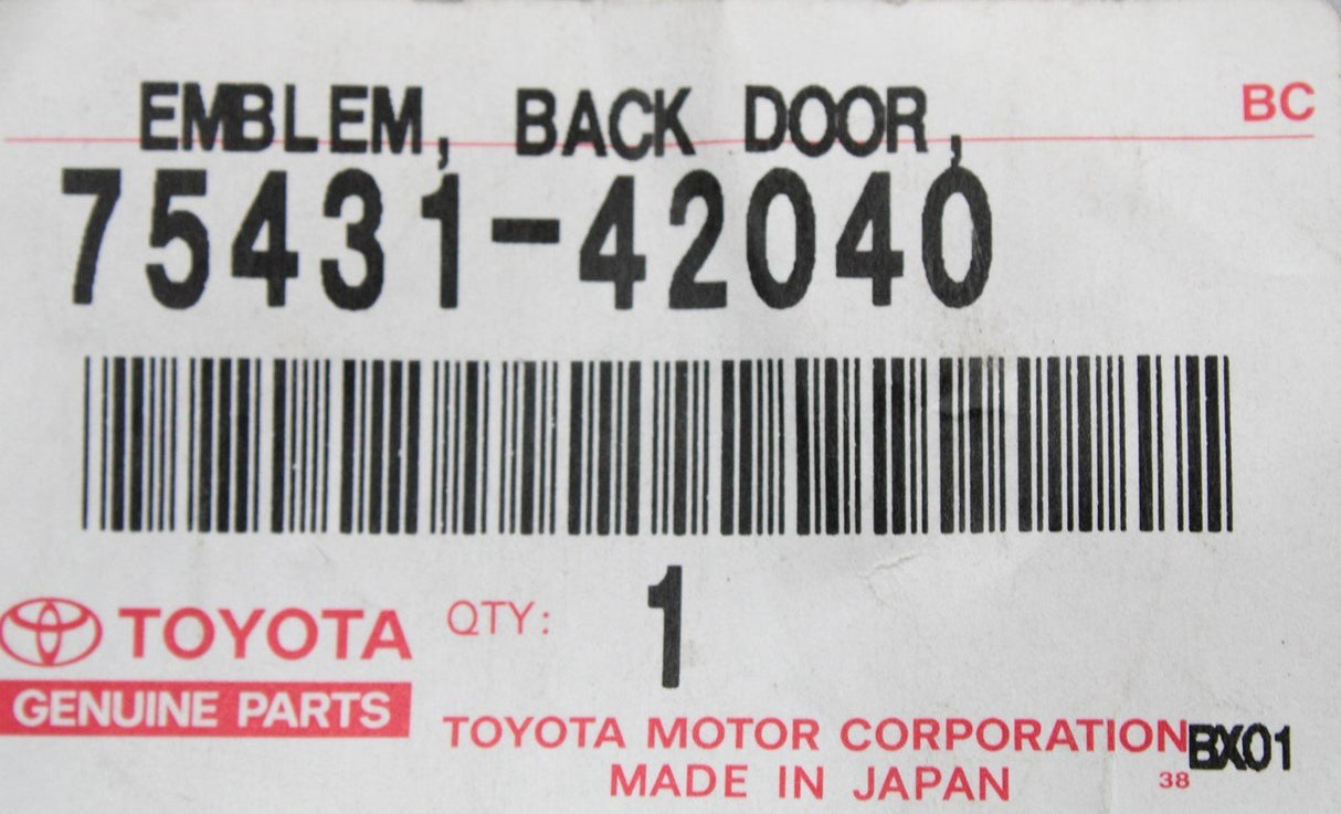 Toyota RAV4 2005-2016 badge emblem (rear) 75431-42040