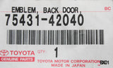 Toyota RAV4 2005-2016 badge emblem (rear) 75431-42040
