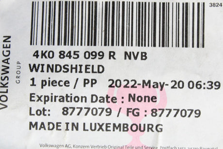 Audi A6 S6 RS6 2019-on windscreen glass 4K0845099R NVB