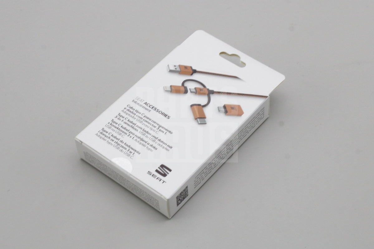 SEAT accessory 3-in-1 usb charging cable 000051444AS