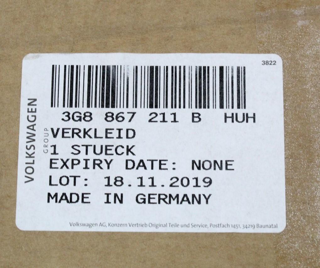 VW Arteon 2017-on door card panel leatherette (left rear) 3G8867211B HUH