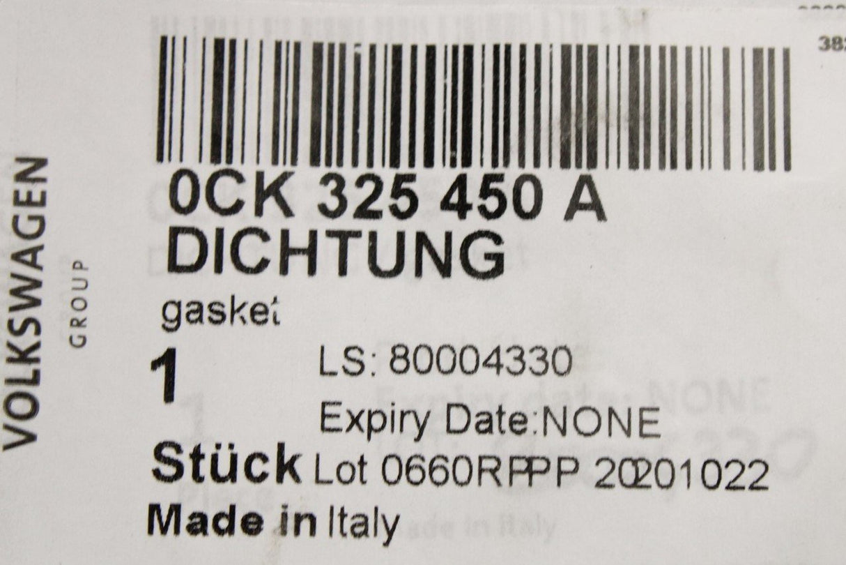 Audi A4 A5 A6 A7 Q5 2015-on 7-speed gearbox valve body seal 0CK325450A