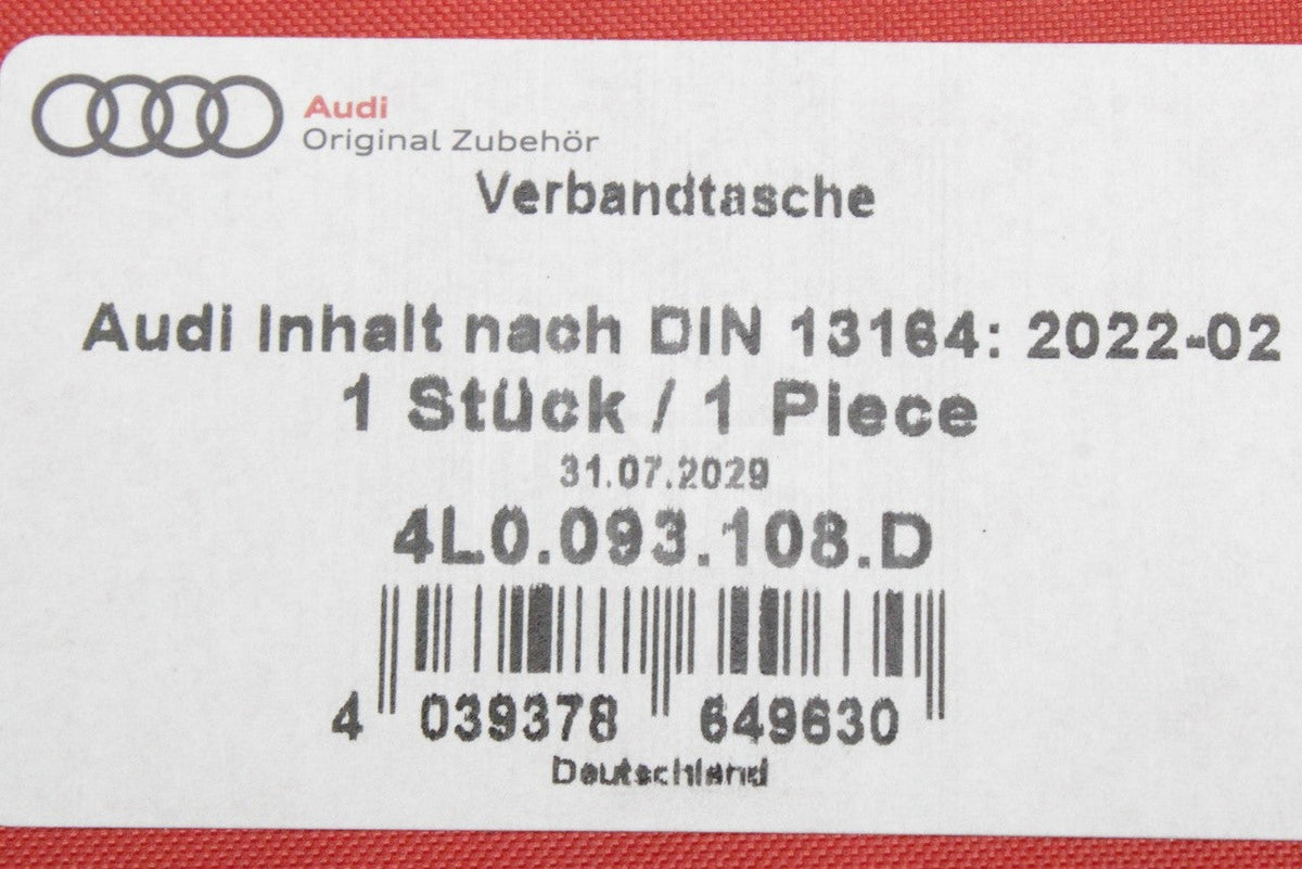 Audi TT TTS TTRS 1999-on universal first aid kit 4L0093108D