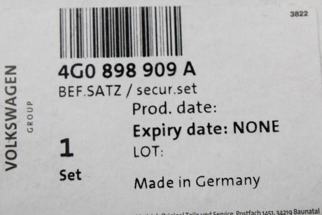 Audi A6 A7 2011-2018 side skirt securing adhesive tape 4G0898909A