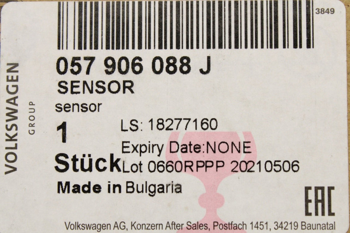 Audi Q7 10-16 V8 TDI exhaust gas temperature sensor (left) 057906088J