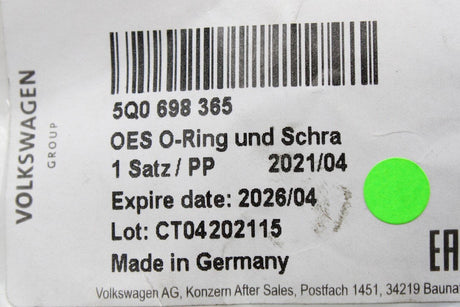 VW Audi Skoda SEAT brake servo motor attachment parts (rear) 5Q0698365