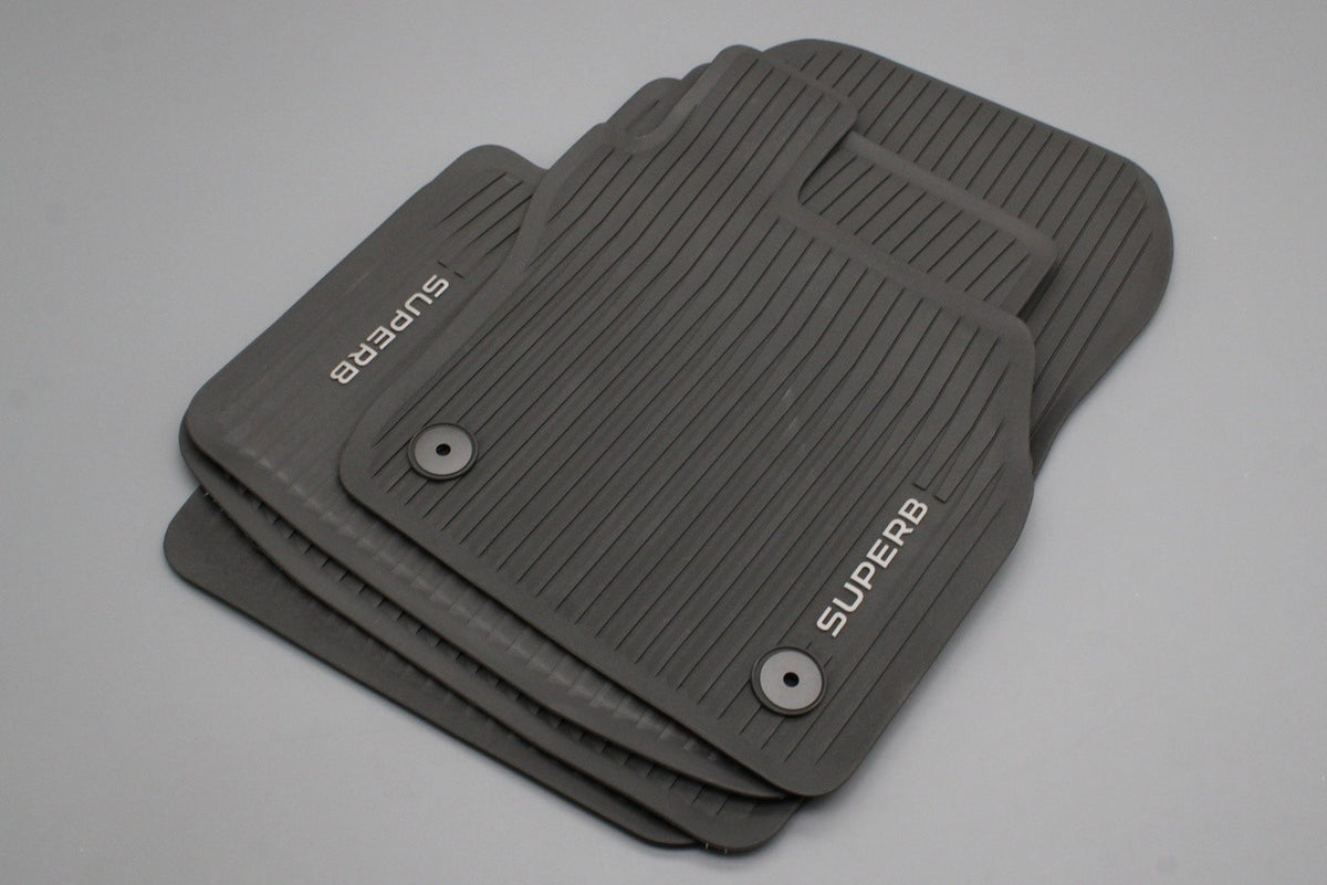 Skoda Superb 2024-on all weather floor mat set (front & rear) 3P2061500, view 1