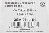 Genuine VW T-Roc 2018-on roof bars (silver) 2GA071151