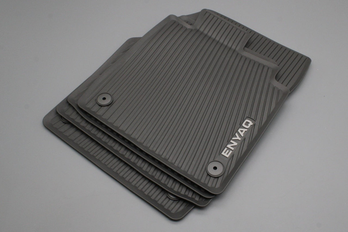 Skoda Enyaq iV 2021-on rubber floor mats set (front & rear) 5LA061500A