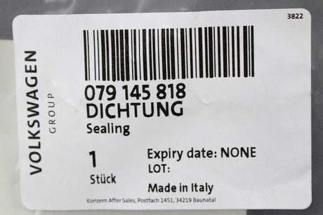 Audi A6 S6 A7 A8 RS6 RS7 Throttle body valve seal 4.0L V8 079145818