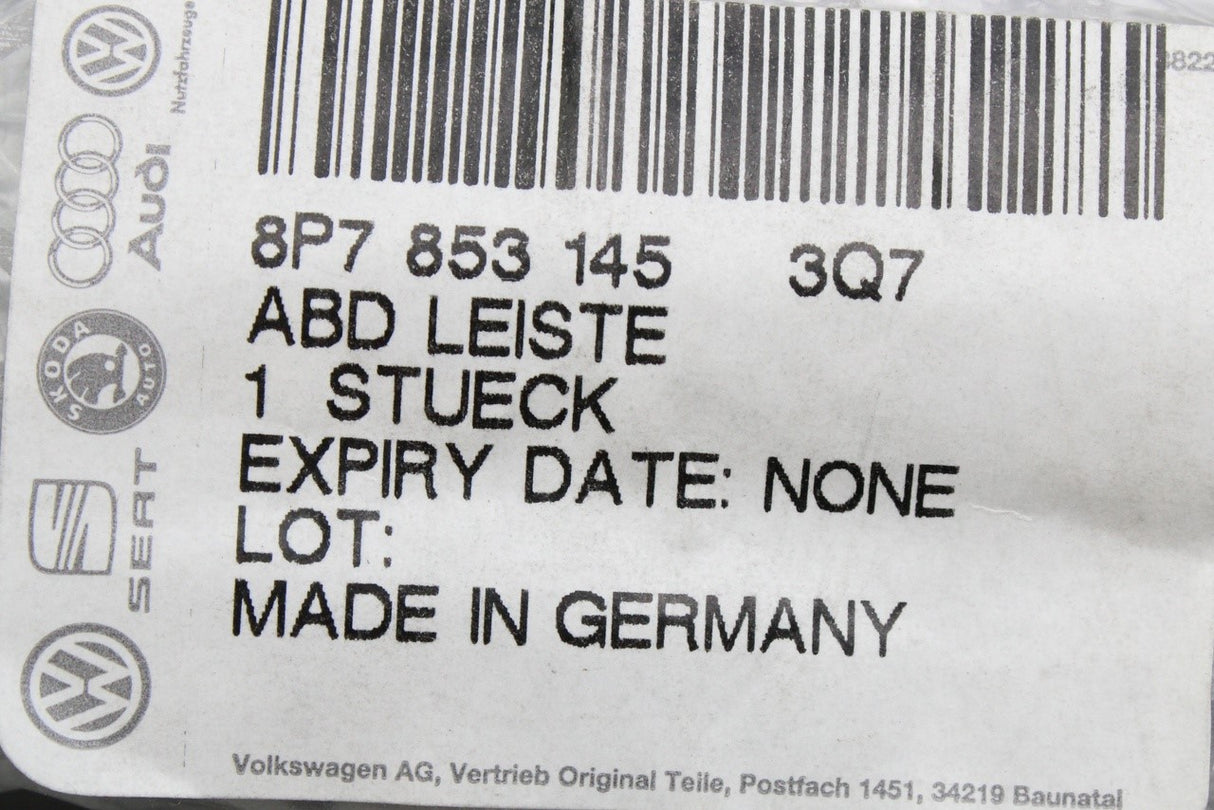 Audi A3 Cabriolet 08-13 convertible surround trim (centre) 8P7853145 3Q7