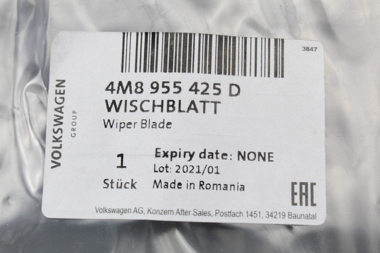 Audi Q8 2019-onwards rear screen wiper blade 4M8955425D