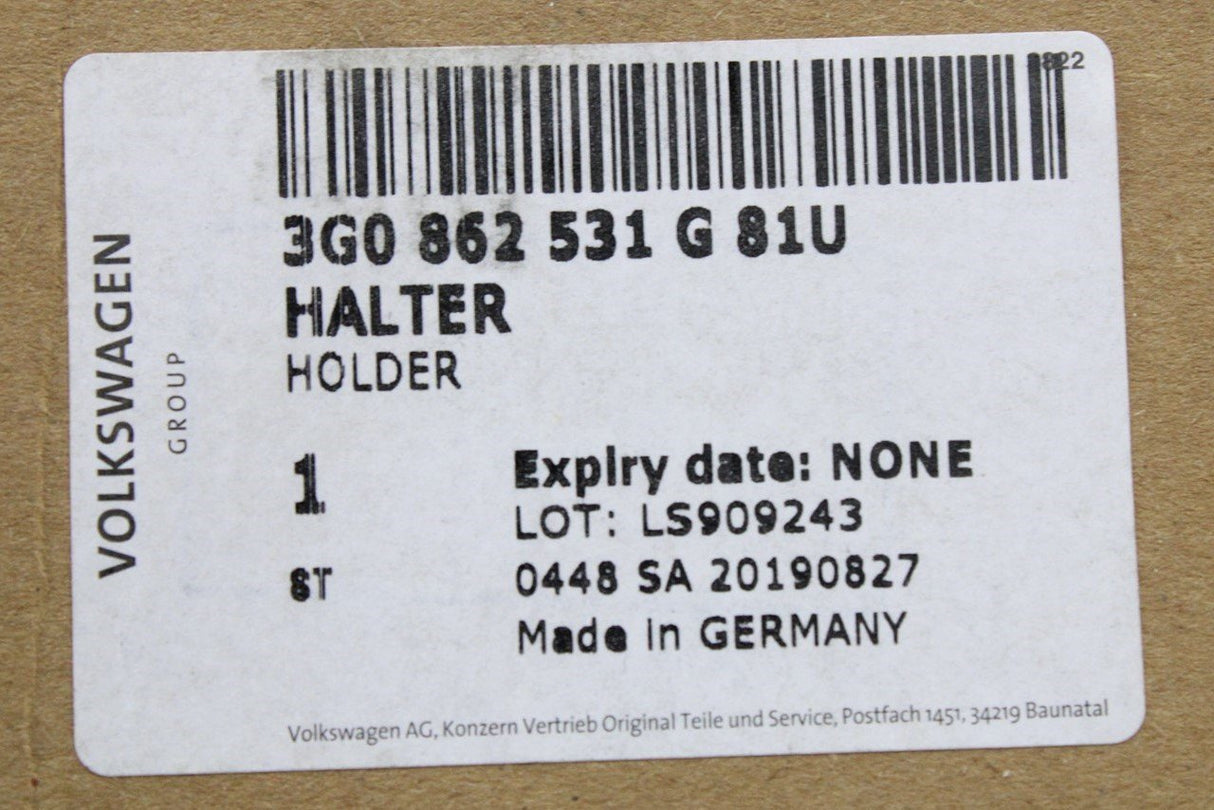 VW Passat B8 Arteon centre console cup holders 3G0862531G 81U