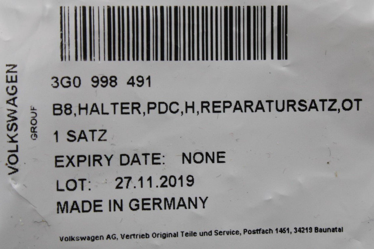 VW Passat Saloon B8 2015-on parking sensor brackets set (rear) 3G0998491