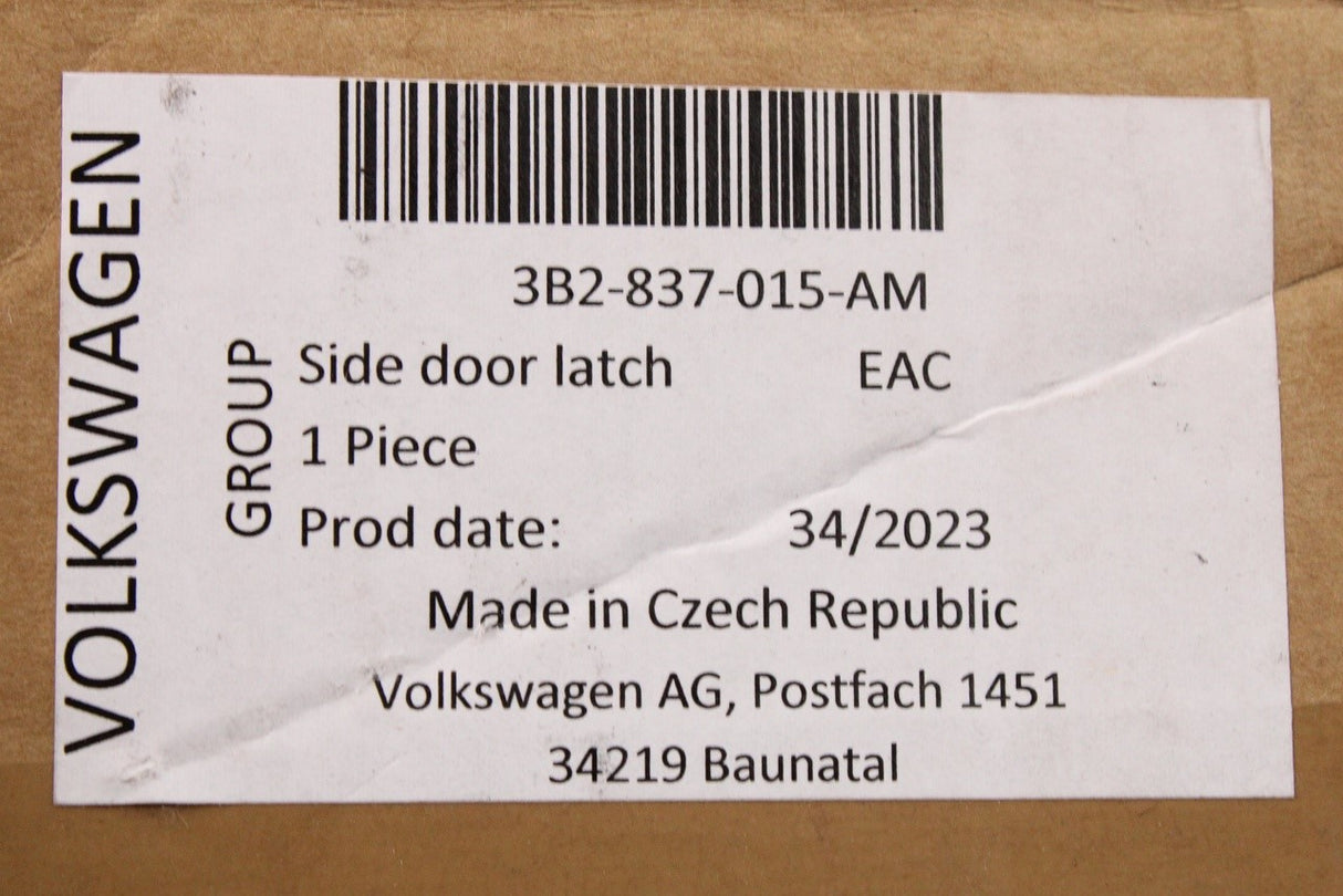 VW Transporter Polo Skoda Fabia SEAT door lock (front left) 3B2837015AM