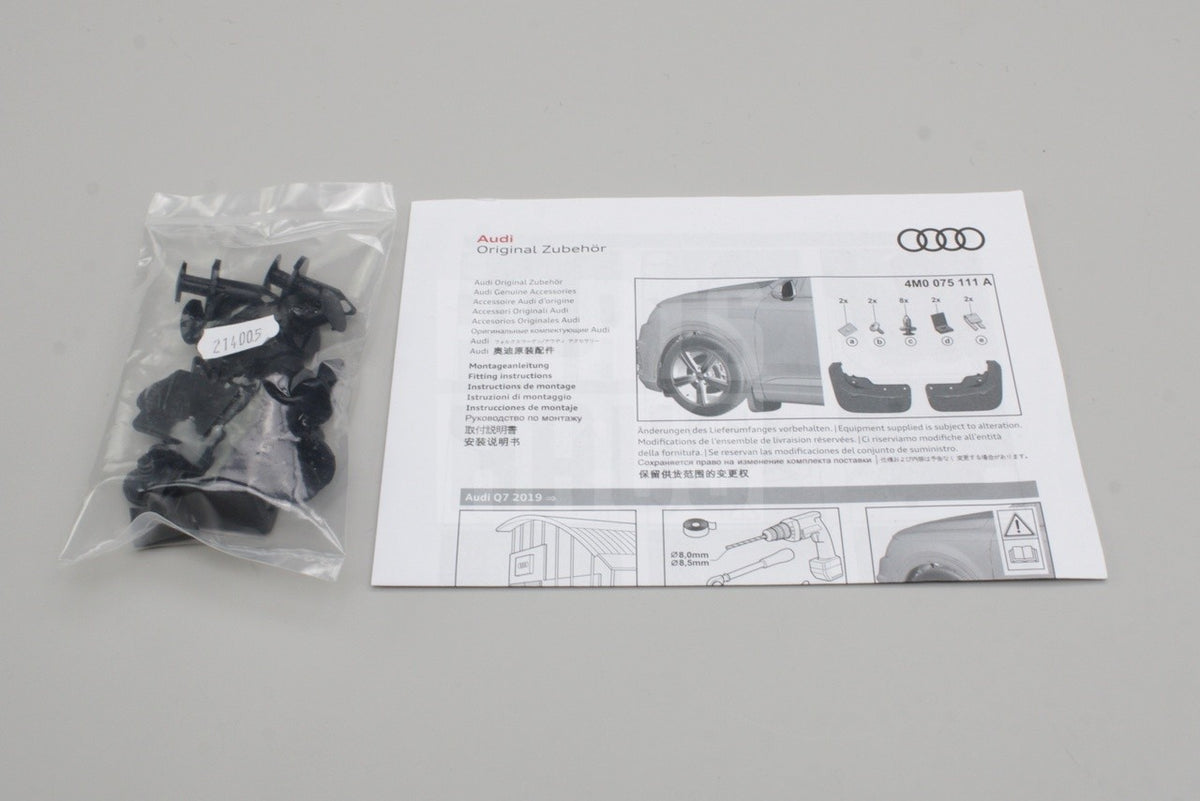 Audi Q7 2016-on accessory mud flaps (front) 4M0075111A