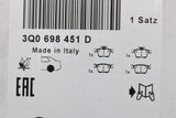 VW Tiguan Arteon Passat Q3 Tarraco Superb rear brake pads 3Q0698451D