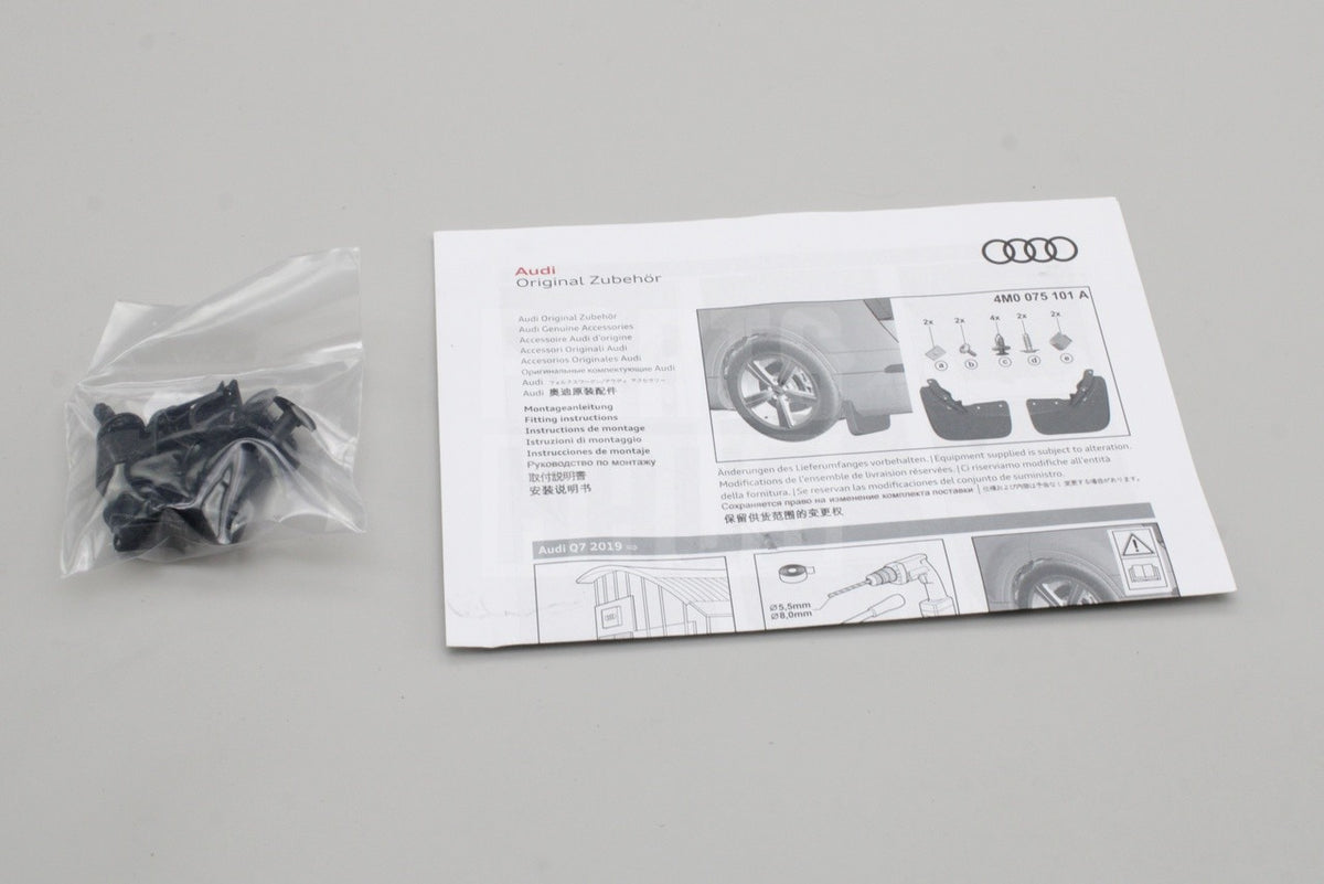 Audi Q7 2016-on accessory mud flaps (front & rear) 4M0075101A/111A