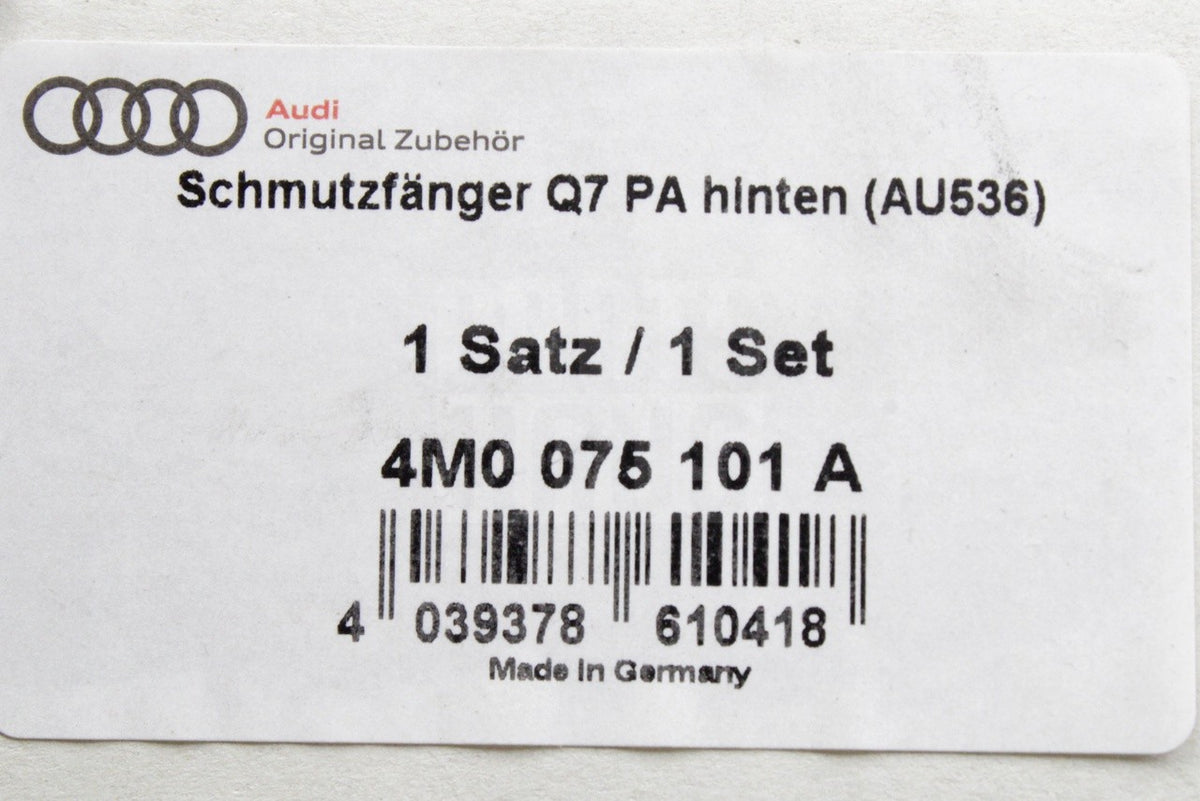 Audi Q7 2016-on accessory mud flaps (front & rear) 4M0075101A/111A