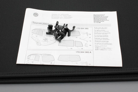 VW Touran 2011-15 rear door window sun shade blind set 1T0064363