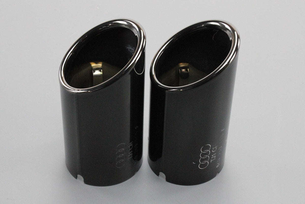 Audi exhaust tailpipe tip trim (black chrome) 8K0071761A, view 1