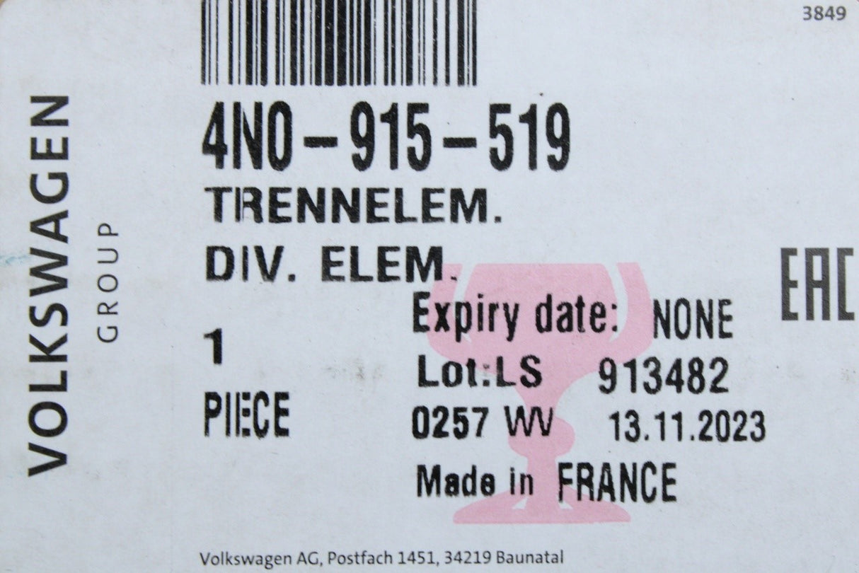 VW Touareg Audi A6 Skoda battery overload protection pyrofuse 4N0915519