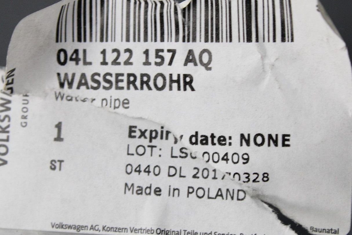 Audi A4 A5 Q5 2016-on coolant pipe with hose 04L122157AQ