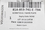 Audi Q2 2017-2026 rear Q2 lettering badge (black) 81A853741E T94