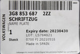 VW Arteon 2017-Onward ARTEON rear inscription badge chrome 3G8853687 2ZZ