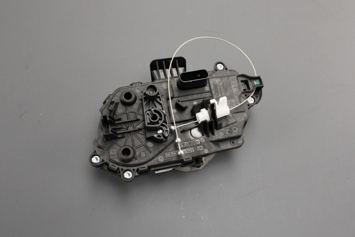 VW Transporter Caddy 2020-on sliding door latch lock (left) 7LA843603T, view 1