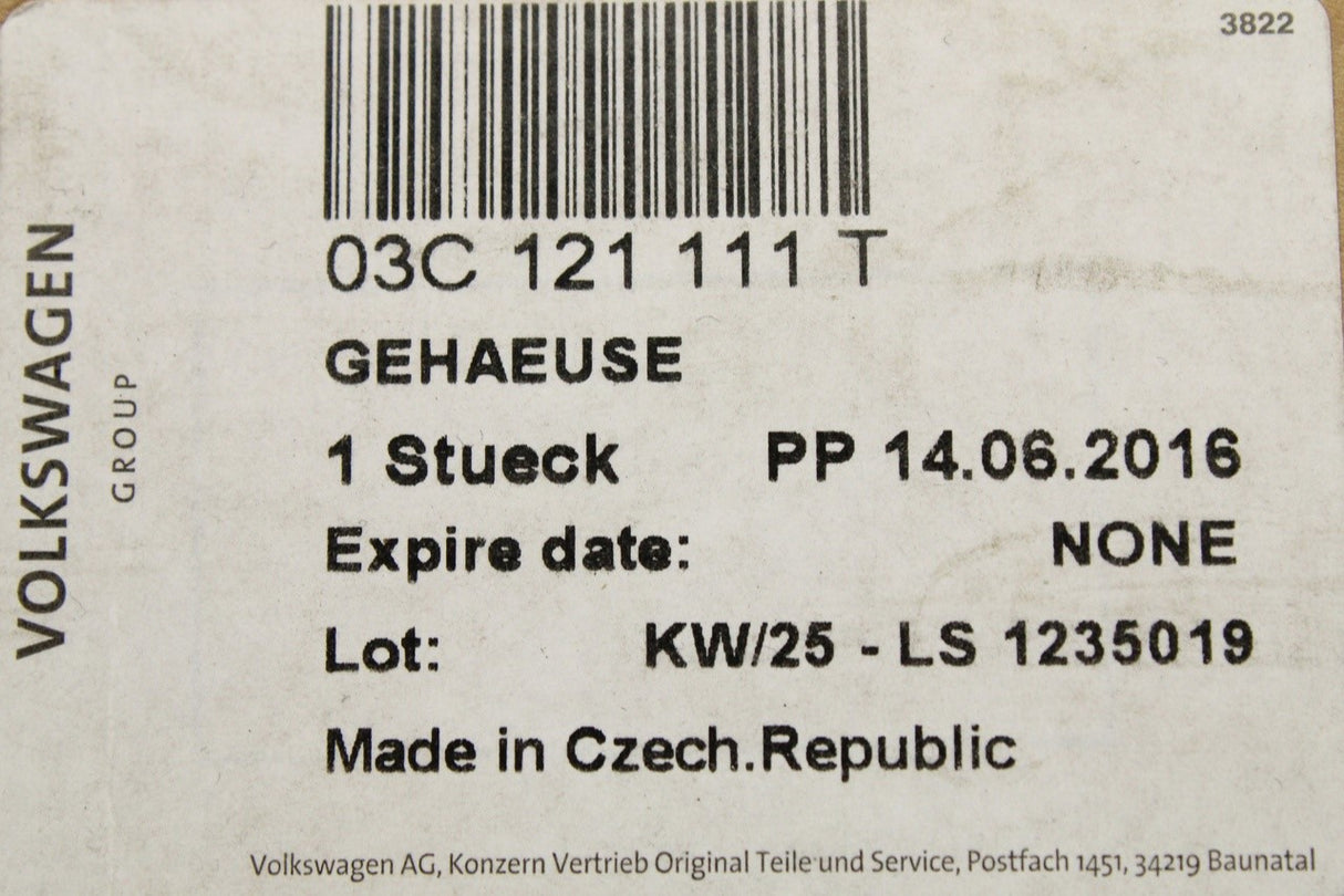 VW Golf Audi Skoda SEAT 05-21 coolant regulator housing (1.4) 03C121111T