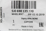 Skoda Fabia Octavia Superb Rapid locking wheel nut and key 5J0698139770