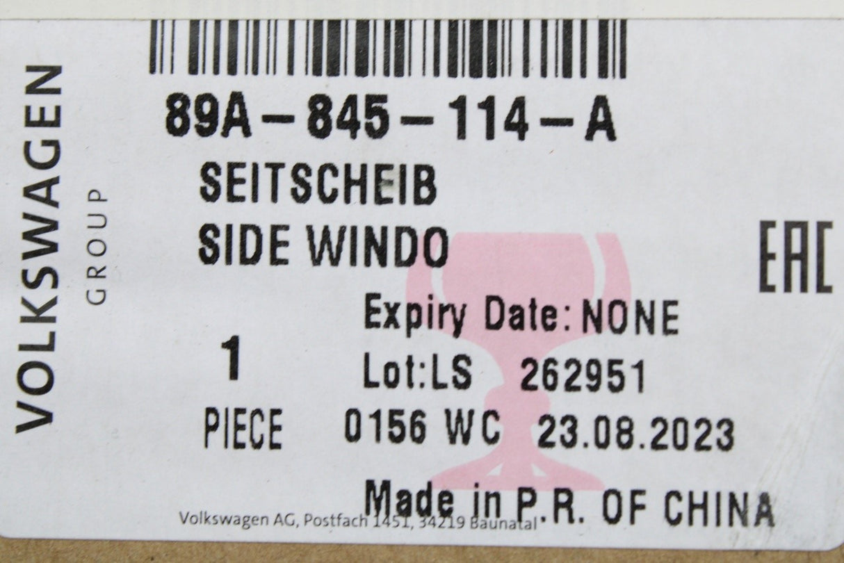 Audi Q4 e-tron 2022-on front fixed window (right) 89A845114A