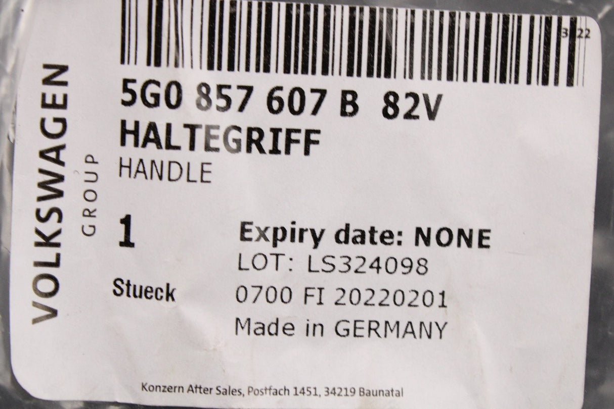 VW Golf MK7 MK7.5 2013-2020 interior grab handle (front) 5G0857607B 82V