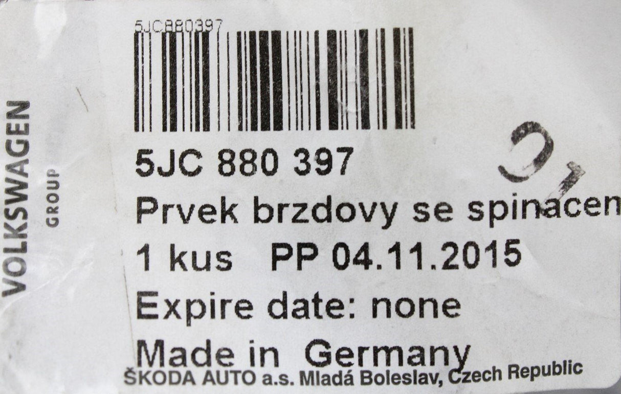 Skoda Fabia Rapid SEAT Toledo glovebox brake element dampener 5JC880397