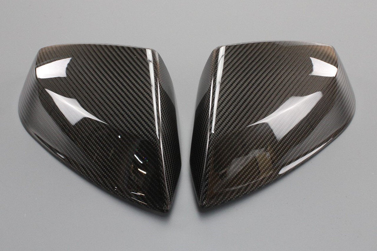 Audi Q5 SQ5 Q7 SQ7 2016-on carbon fibre mirror caps 4M0072530 3Q0, view 1