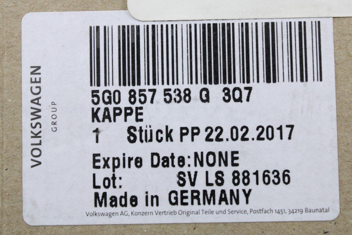 VW Golf R MK7 MK7.5 aluminium wing mirror cover cap right 5G0857538G 3Q7