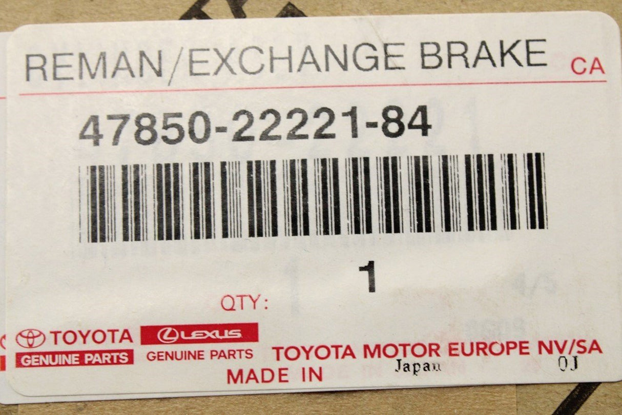 Lexus GS 2005-2011 IS 2005-2015 brake caliper (rear) 47850-22221-84