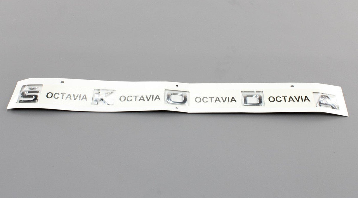 Skoda Octavia 2021 - rear SKODA lettering badge chrome 5E3853687G2ZZ
