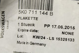 VW Caddy Golf Passat Polo 2010-on gear knob badge 5K0711144B