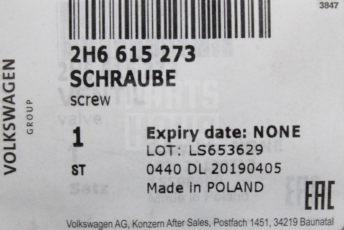 VW Audi Skoda CUPRA brake caliper bleed nipple screw (x1) 2H6615273