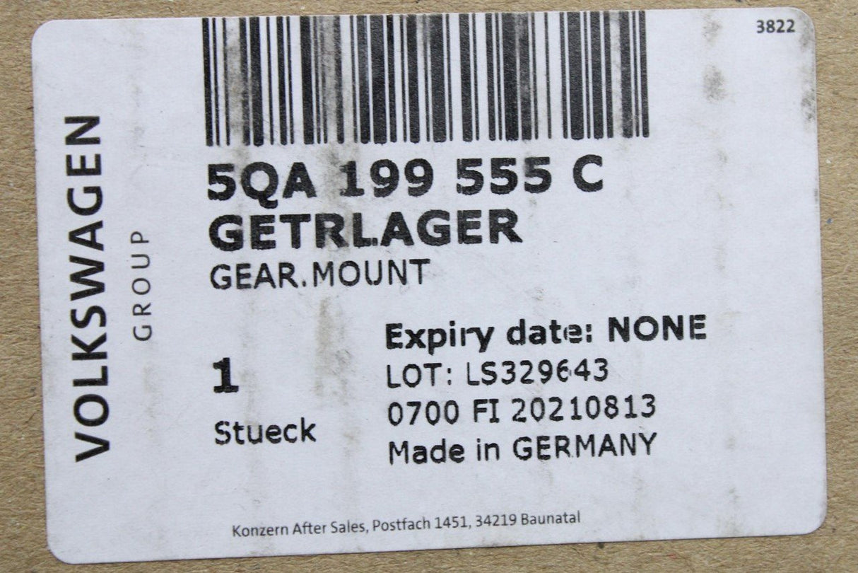 VW Tiguan Audi Q3 Skoda Kodiaq SEAT 2016-Onward gearbox mount 5QA199555C