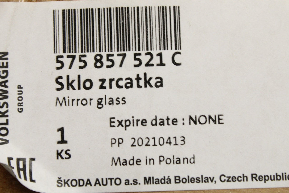 SEAT Ateca Tarraco 2016-on wing mirror glass (left) 575857521C