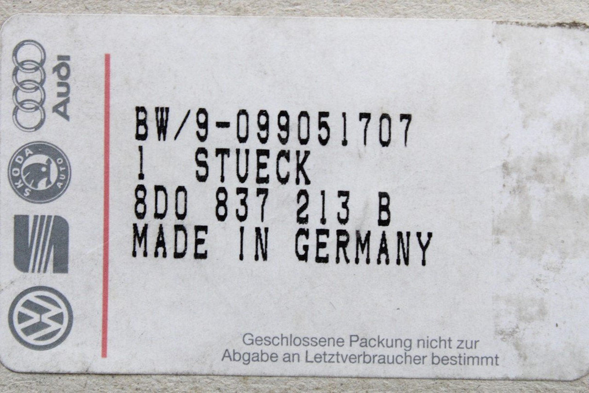 Audi A4 B5 1995-97 door handle lock barrel cylinder (left) 8D0837213B