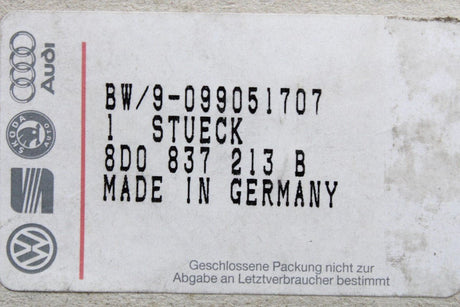 Audi A4 B5 1995-97 door handle lock barrel cylinder (left) 8D0837213B