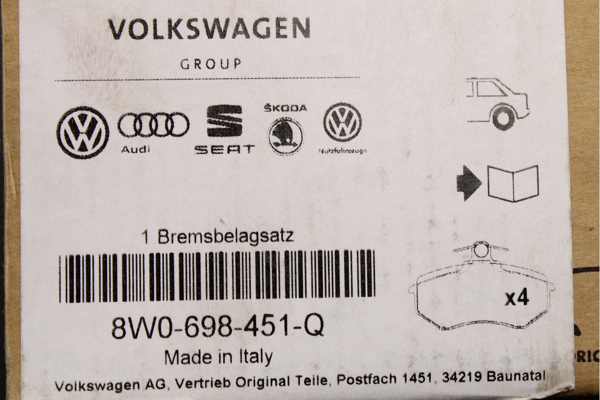 Audi A4 2016-on A5 2017-on brake pads (rear) 8W0698451Q